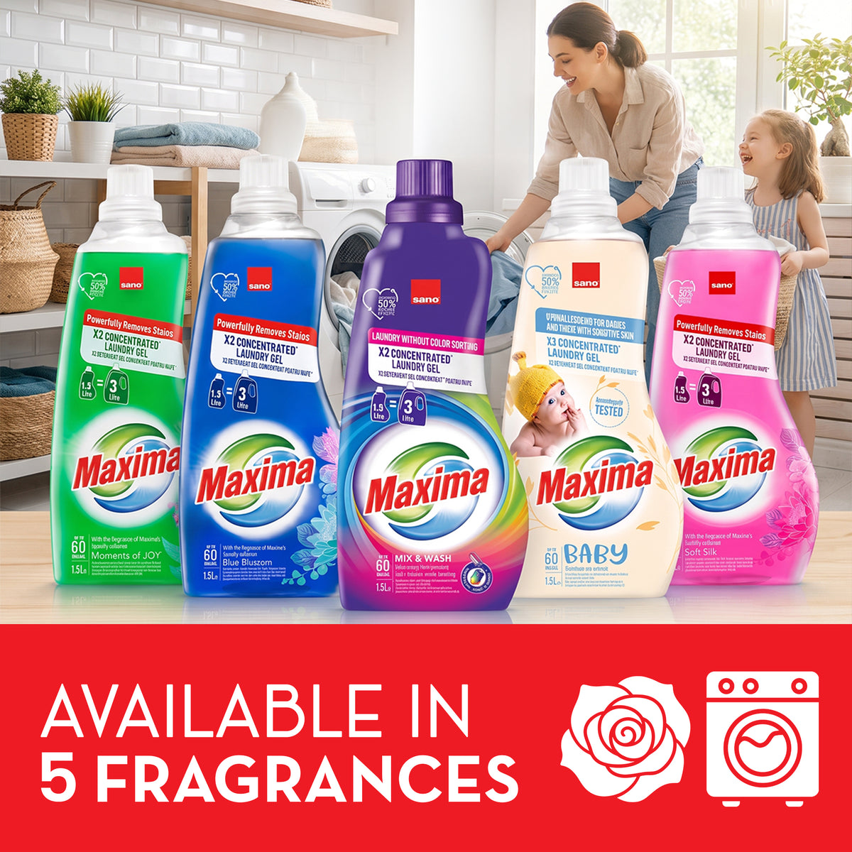 Maxima 2x Concentrated Laundry Gel 1.5L