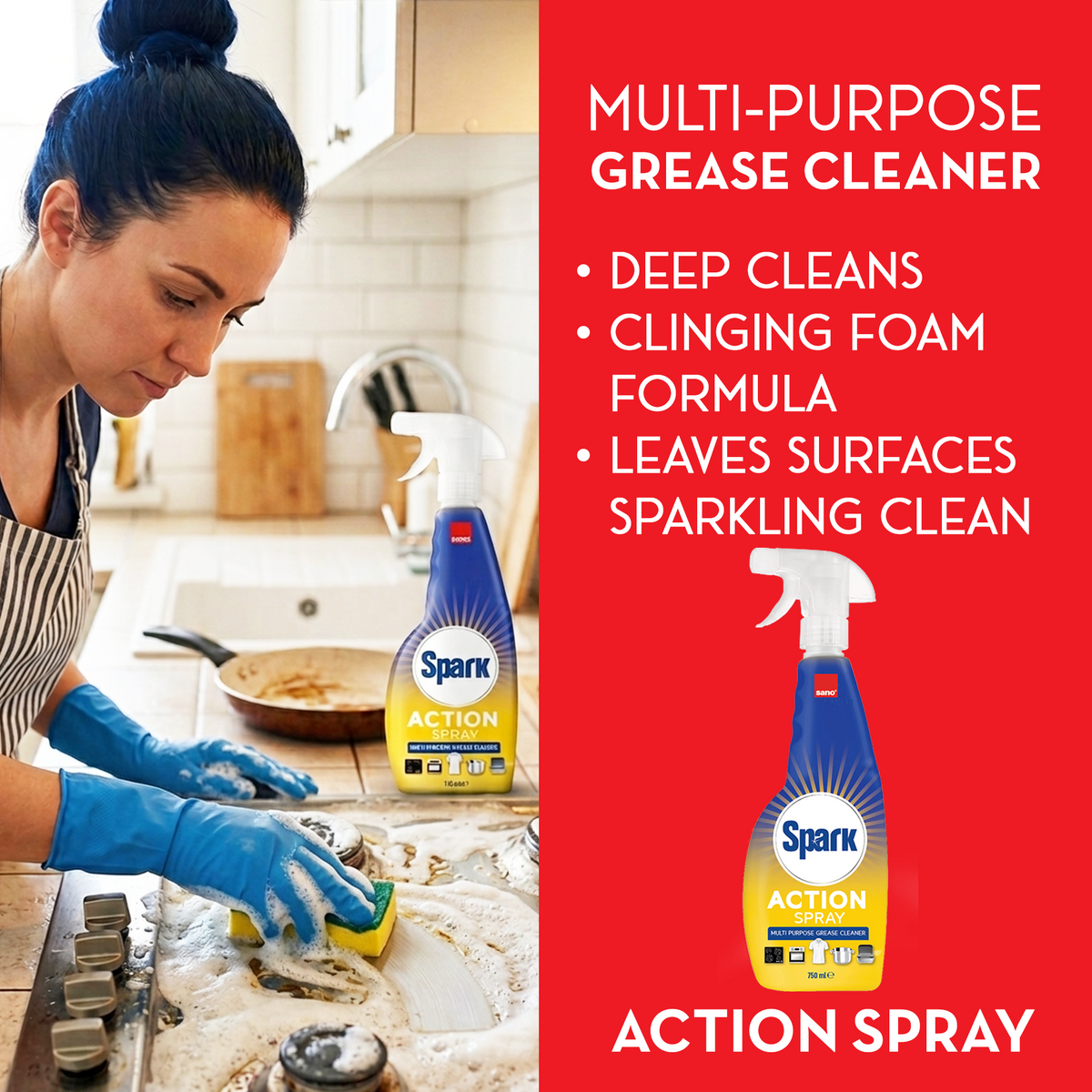 Spark Action Grease Cleaner 750ml