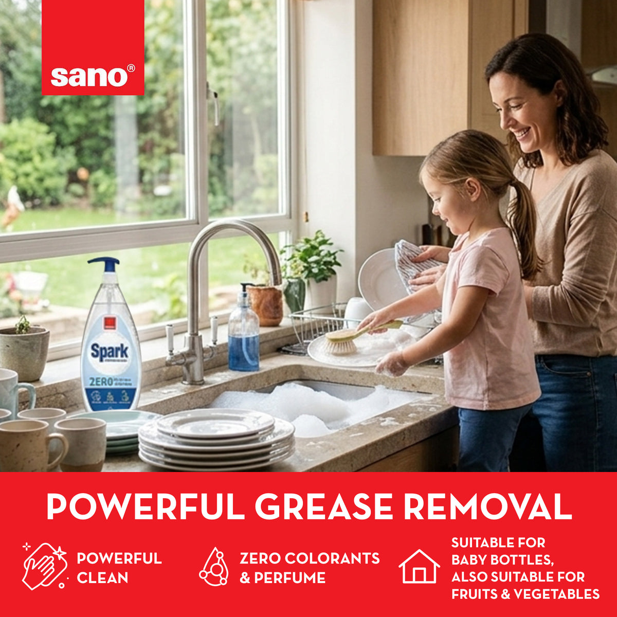 Sano Spark Dish Soap 1L Pump