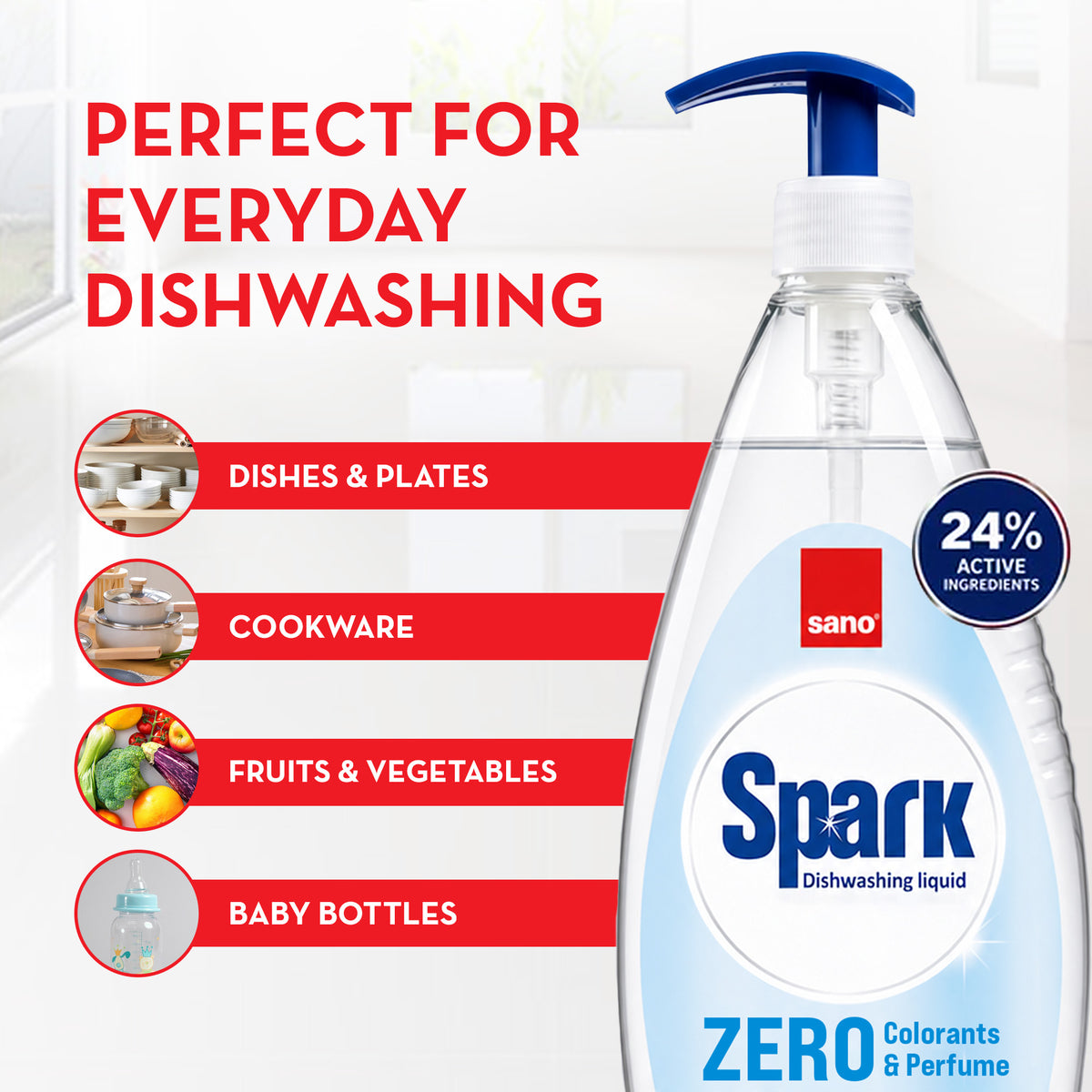 Sano Spark Dish Soap 1L Pump
