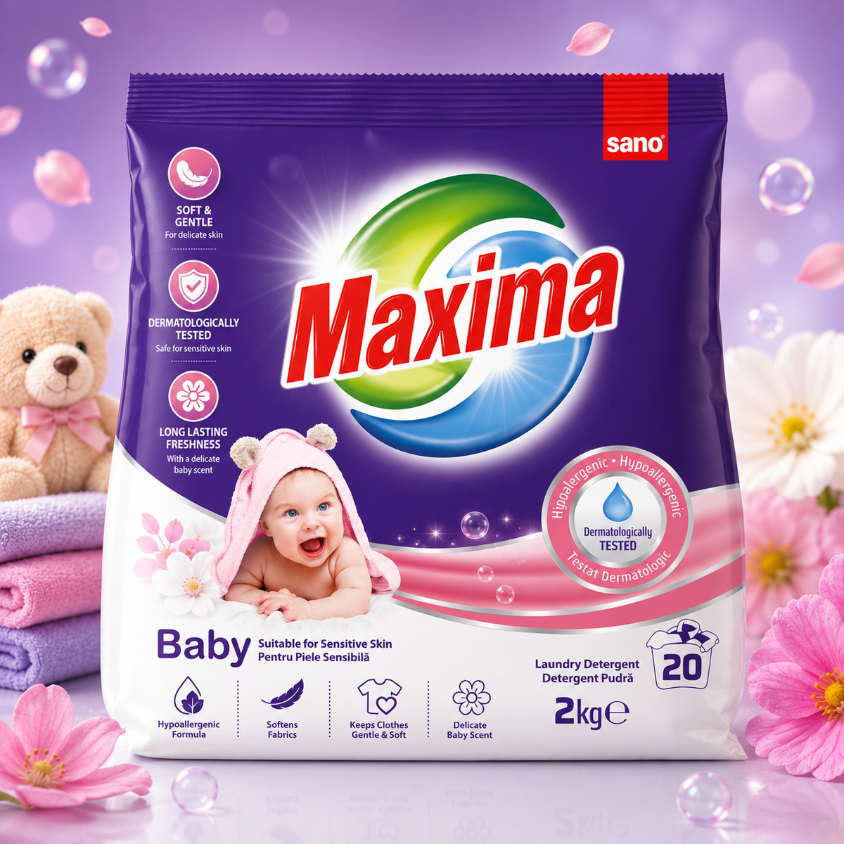 Maxima Washing Powder for Babies and Sensitive Skin 2kg