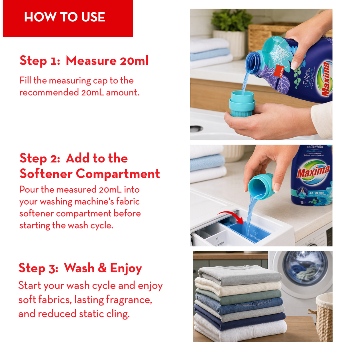 Maxima Ultra Concentrated Fabric Softener 1L